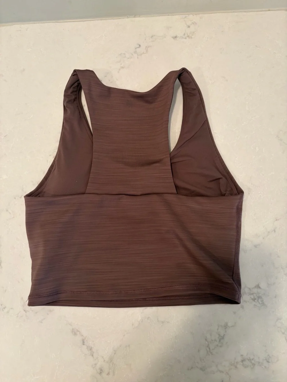 Athleta Dark Mauve Athletic Scoop-Back Sports Bra with Removable Cups-Xs - Picture 2 of 3